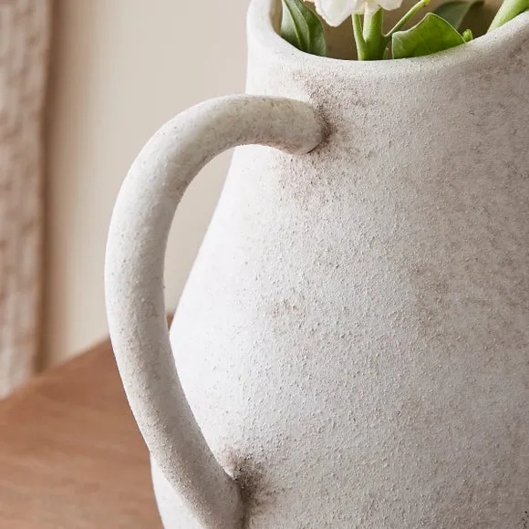 Concrete Effect Stoneware Jug Vase 2