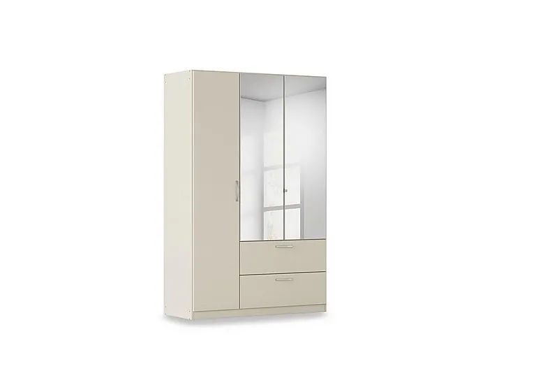 Impulse 136cm 3 Door Combi Wardrobe with 2 Mirror Doors