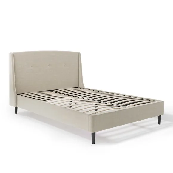 Mason Buttoned Woven Fabric Bed Frame 6