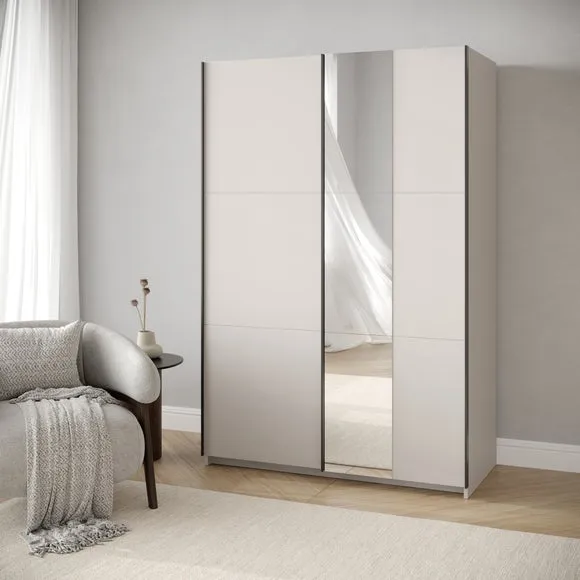 Ivan 120cm Sliding Wardrobe with 1 Mirror