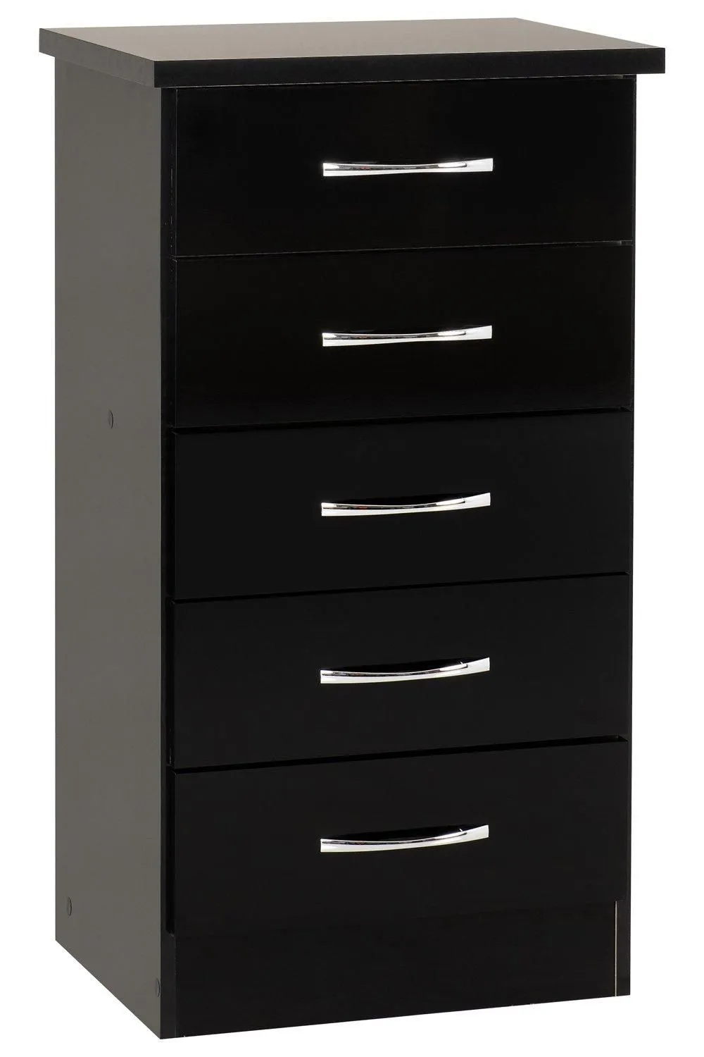 Seconique Nevada 5 Drawer Narrow Chest in Jet Black 2