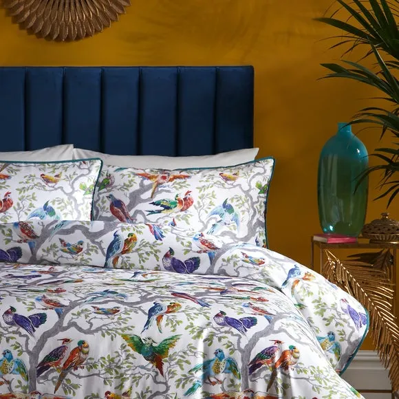 Laurence Llewelyn-Bowen Birdity 200 Thread Count 100% Cotton Duvet Cover & Pillowcase Set 2