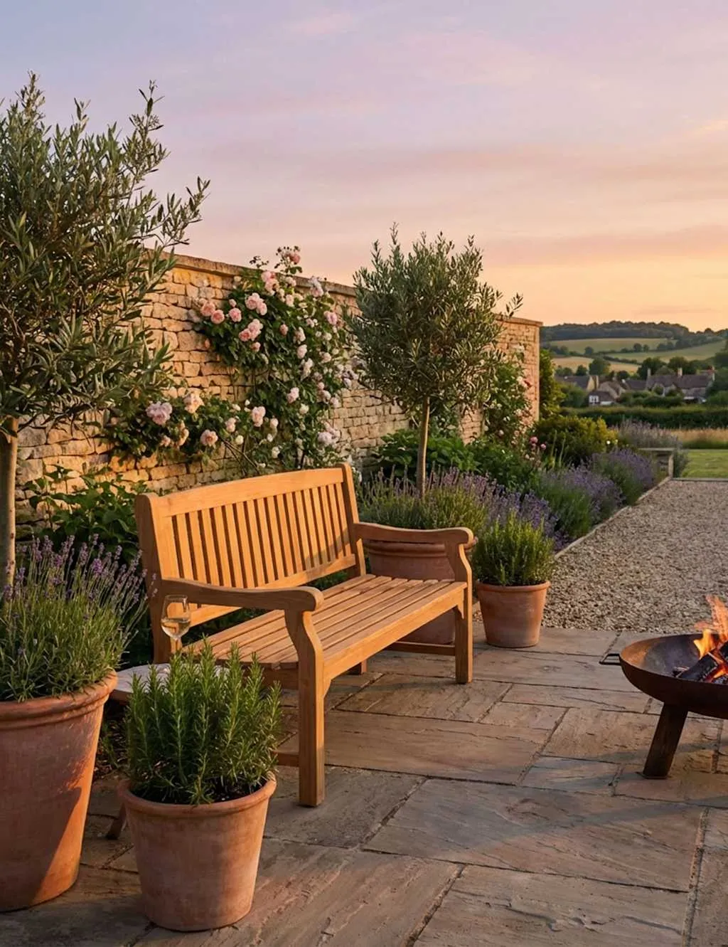 Royalcraft Sofia Large Three-Seater Garden Bench Natural