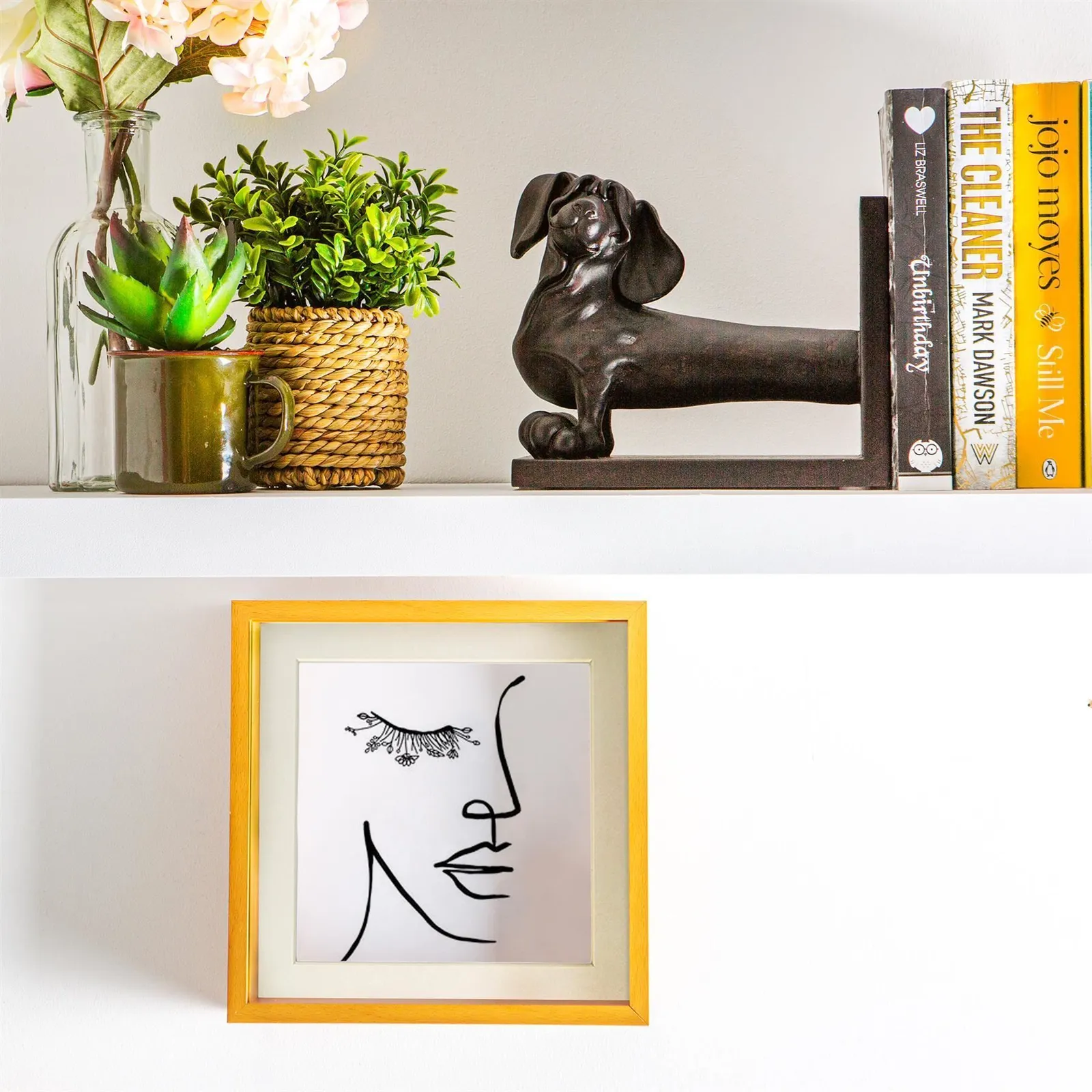 Nicola Spring 3D Deep Box Photo Frames - 8 x 8" with 6 x 6" Mount - Light Wood - Pack of 2 in Ivory 5