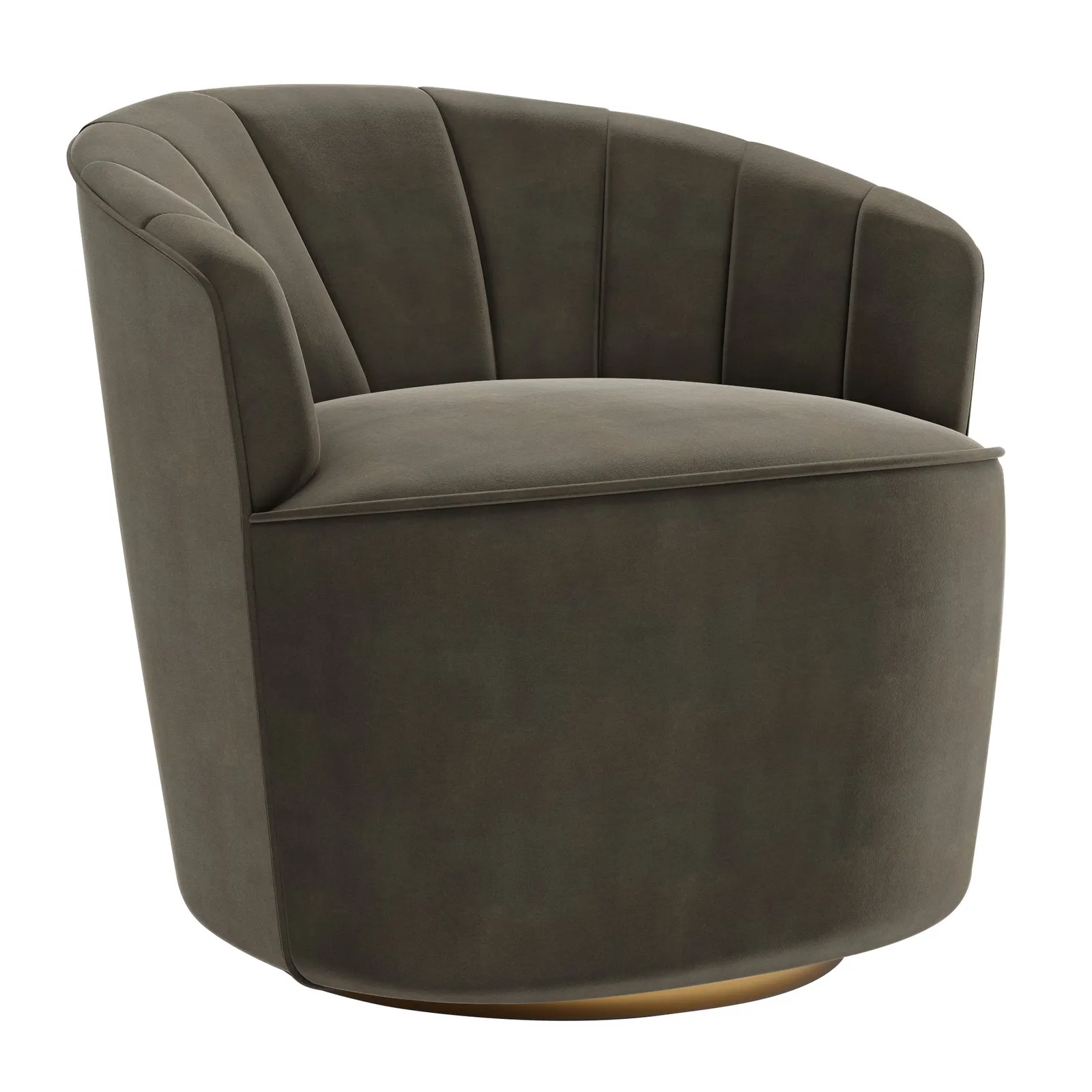 Matilda Velvet Swivel Chair Grey