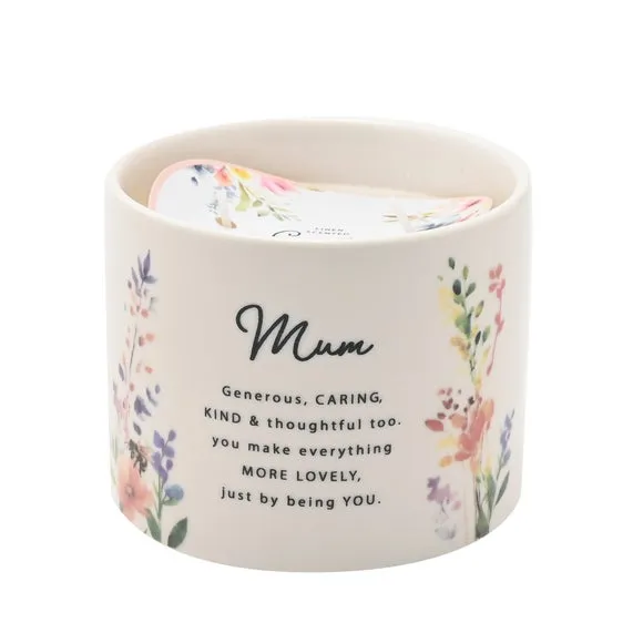 The Cottage Garden Peach Floral Multi Wick Ceramic Candle 2