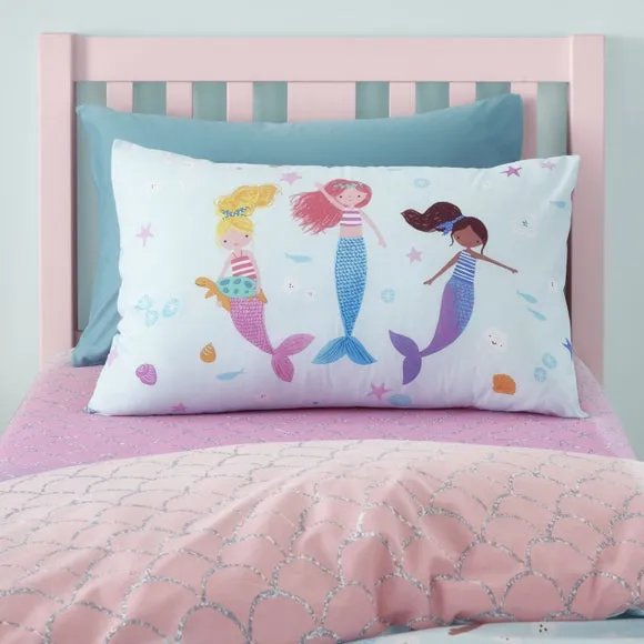 Catherine Lansfield Mermaid Reversible Duvet Cover & Pillowcase Set 2