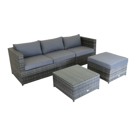 Corner Sofa Grey Lounge Set 5