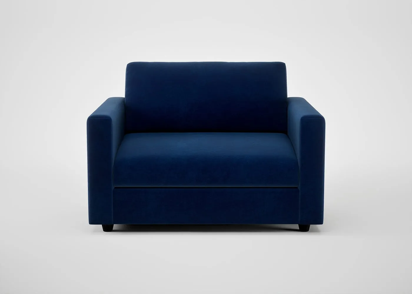 Heal's Nimbus II Loveseat Smart Velvet Dusk Black Feet 1