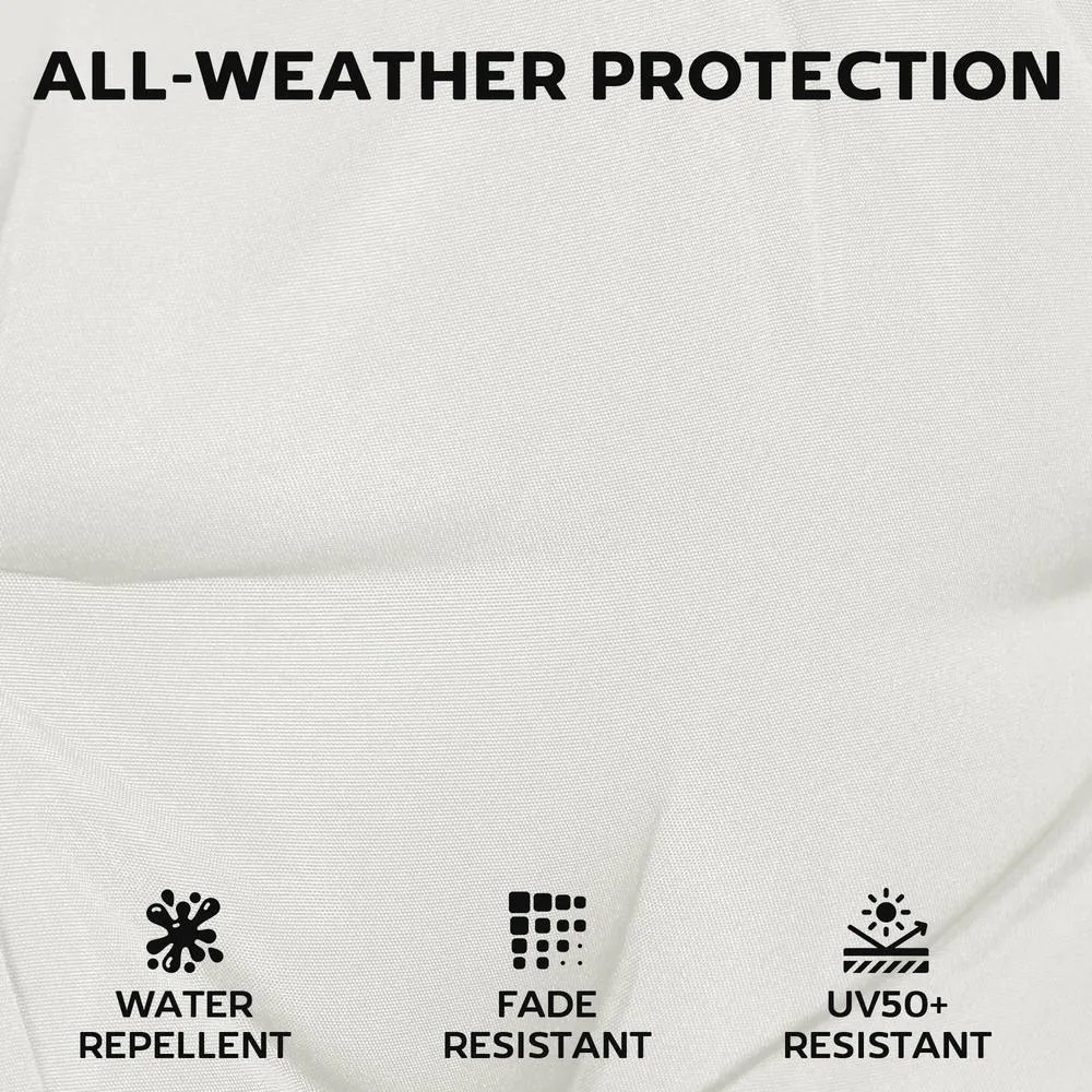 OUTSUNNY Seat Cushions with Machine Washable Cover in Cream 5