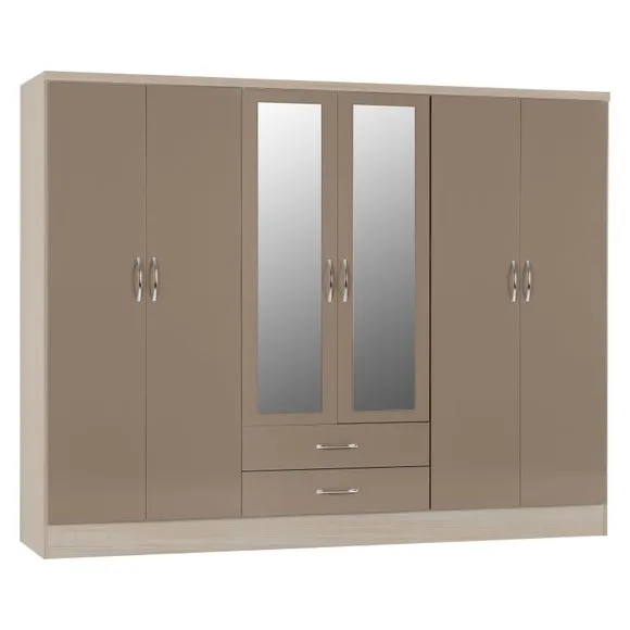Nevada 6 Door 2 Drawer Wardrobe 2