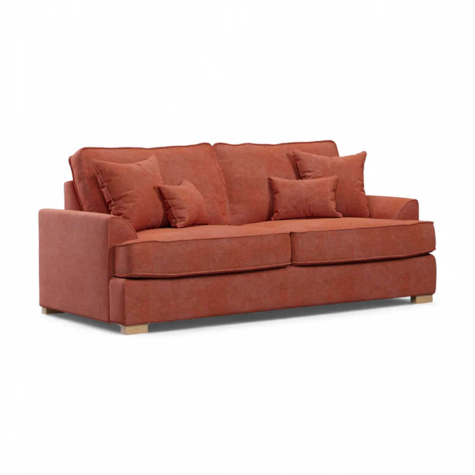 The Great Sofa Company Ophelia 3 Seater Chenille Sofa in Red 2