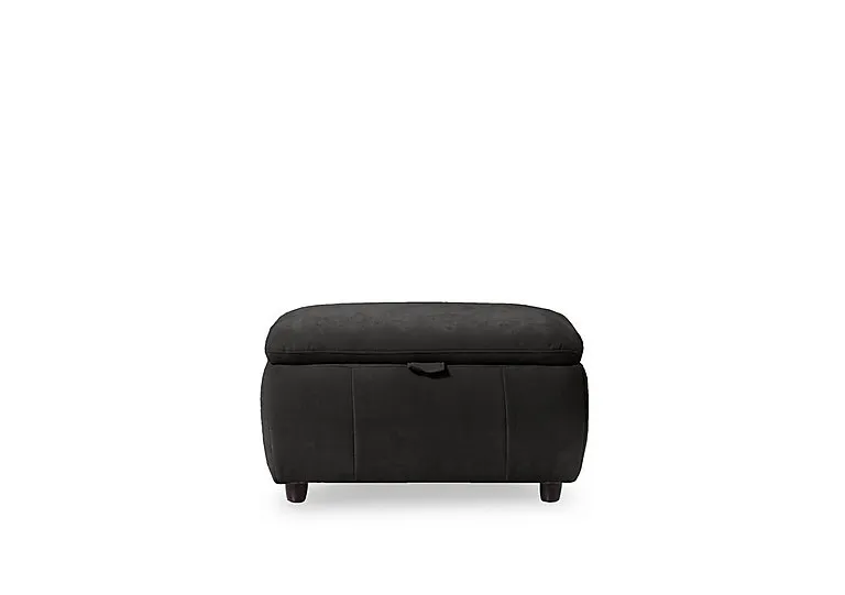 Inca Fabric Storage Footstool - Manhattan Indigo