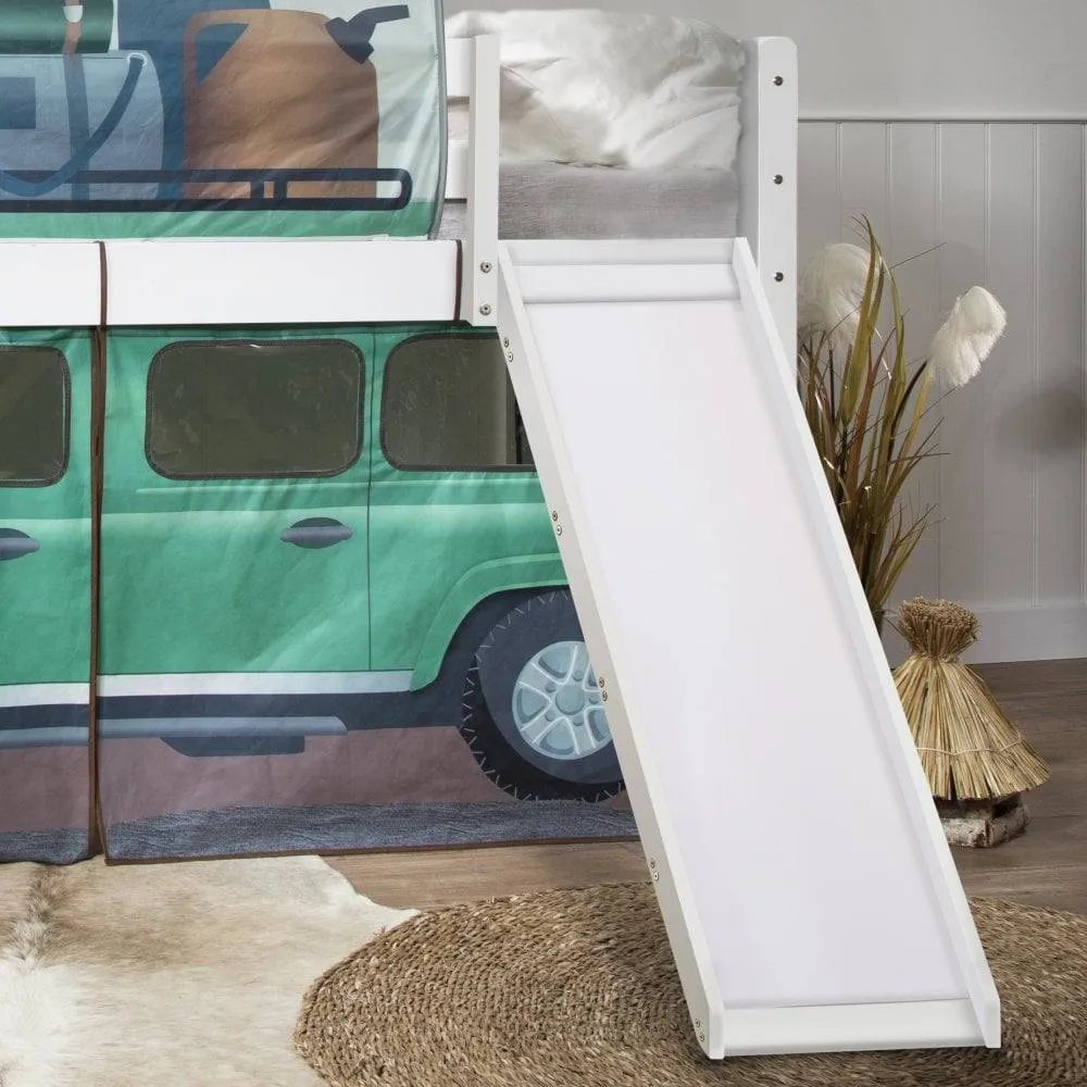 Nöa and Nani Moro Cabin Bed Midsleeper with Slide & Safari Package in White 5