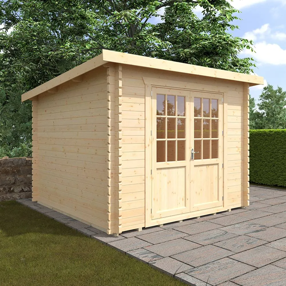 Buttercup Farm 10x10w The Kingsley Plus 44mm Cabin - L295 x W295 x H232.8 cm in Natural 2