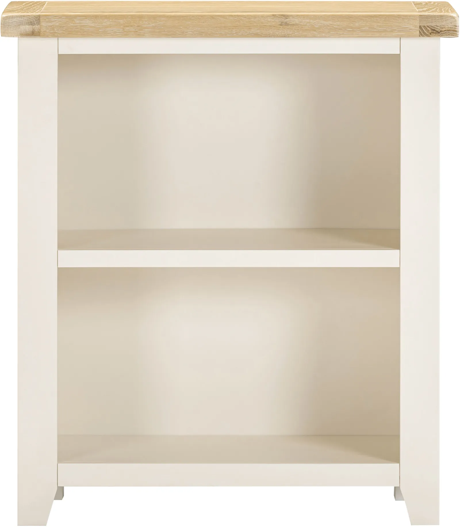 Seconique Windsor Natural Oak Low Bookcase (Fully Assembled) in Ivory 3