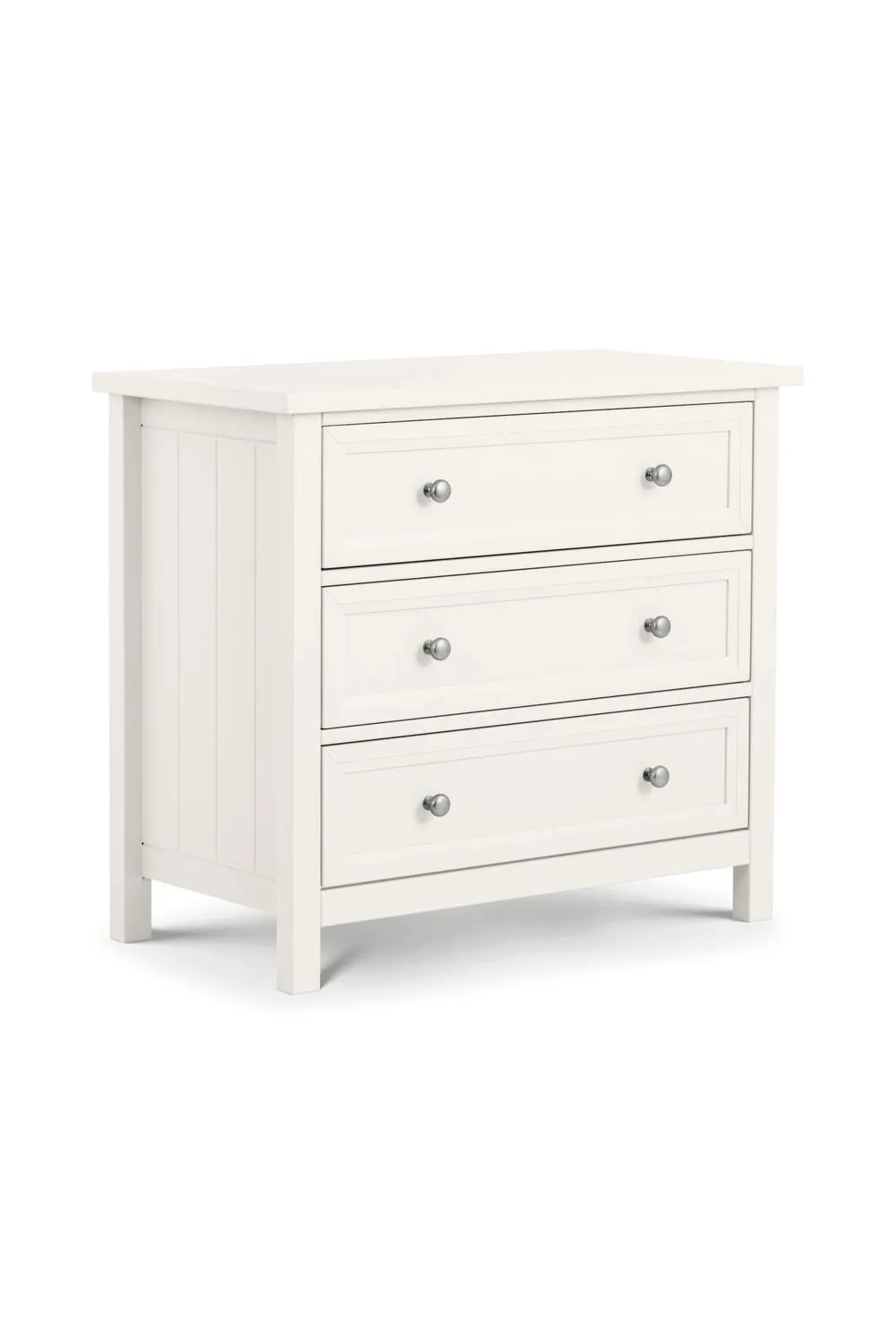 Julian Bowen Maine 3 Drawer Wide Chest in White 3