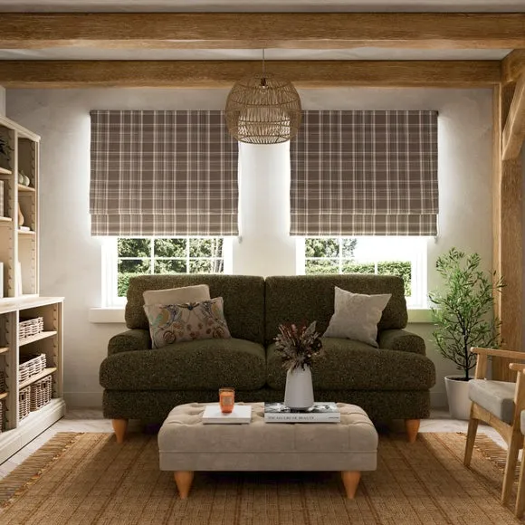 Belhaven Check Roman Blind