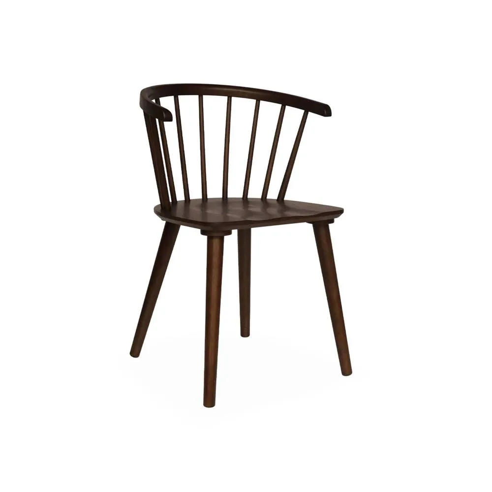 sweeek Pair Of Chairs In Walnut Wood & Plywood in Dark Brown 5