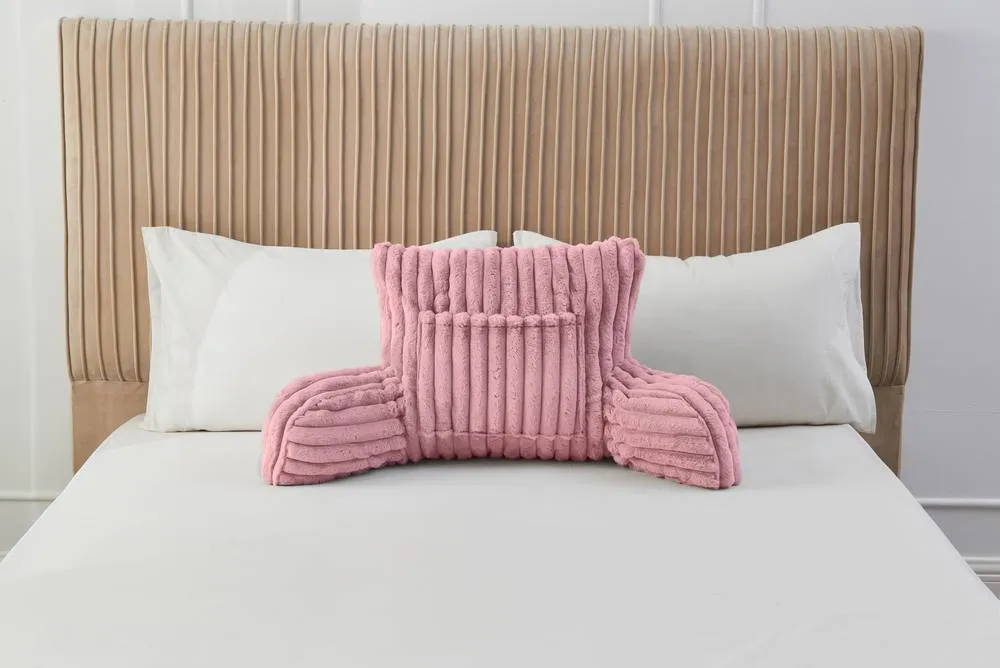 GAVENO CAVAILIA Super Comfy Ribbed Warm Cuddle Cushion in Pink 2