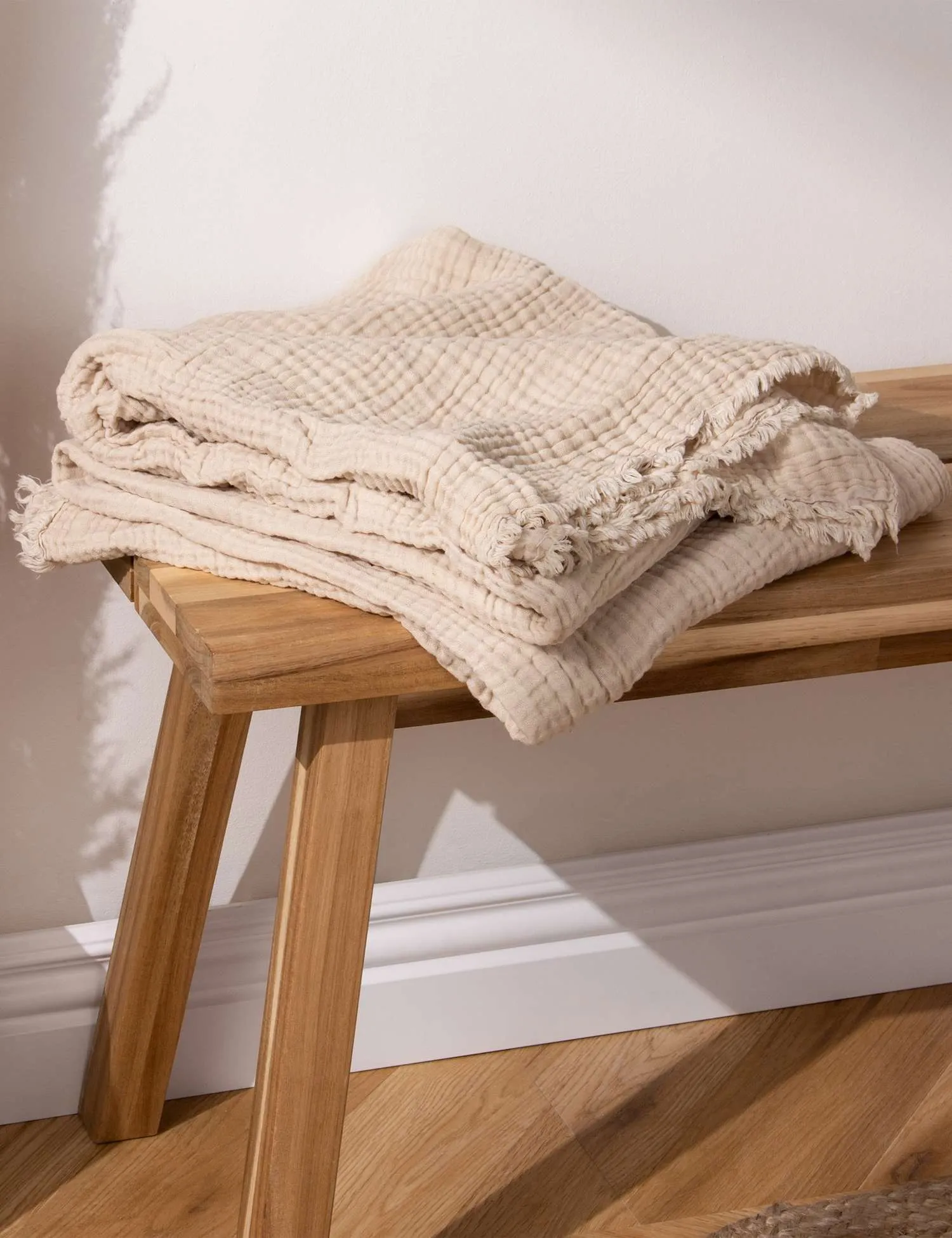 YARD Pure Cotton Muslin Throw Natural