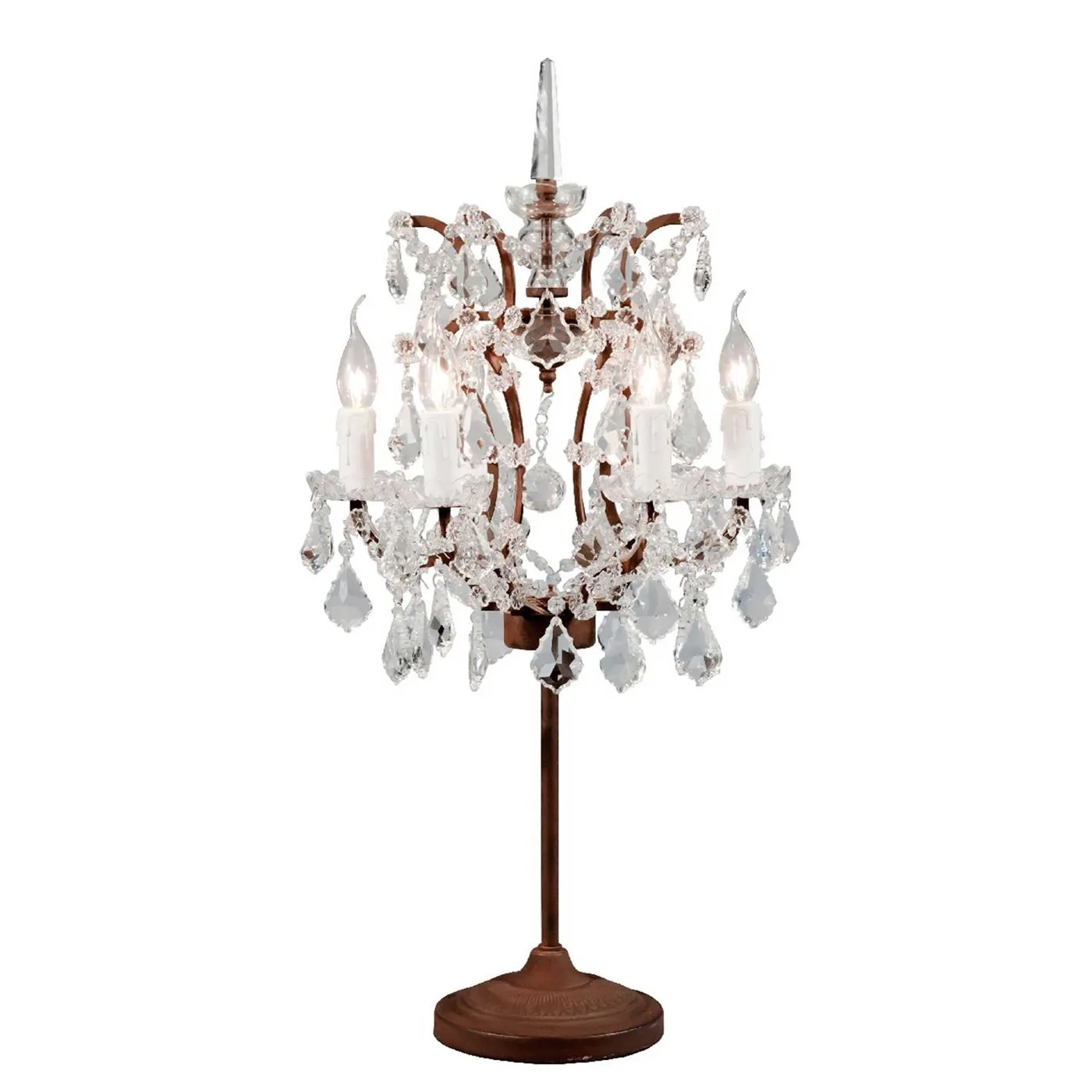Timothy Oulton Crystal Table Lamp, Antique Rust