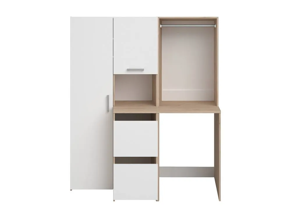 Vente-unique Washing Machine Unit With Hanging Rail, Cupboard & Storage Tall Unit in Light Oak 6