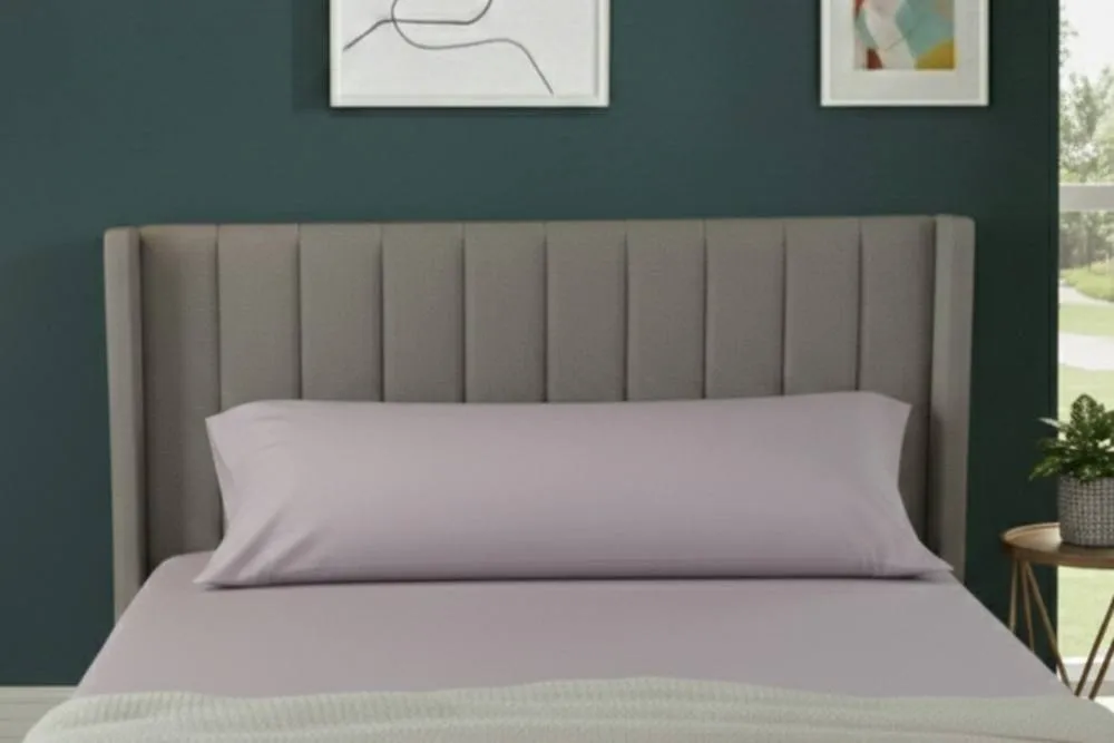 Snug City Bolster Support Pillow Pillowcase Plain Dyed Pillow Linen Easy Care in Lilac
