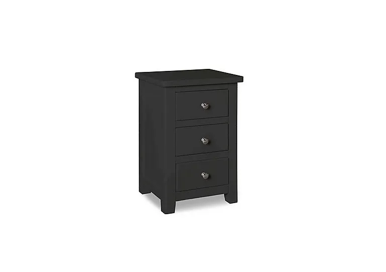 Grace 3 Drawer Bedside Cabinet - Charcoal