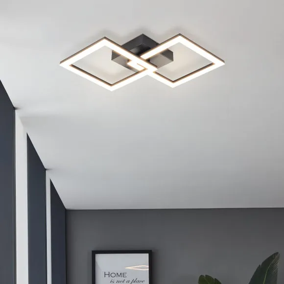 Eglo Palmaves-E Ceiling Light, Black