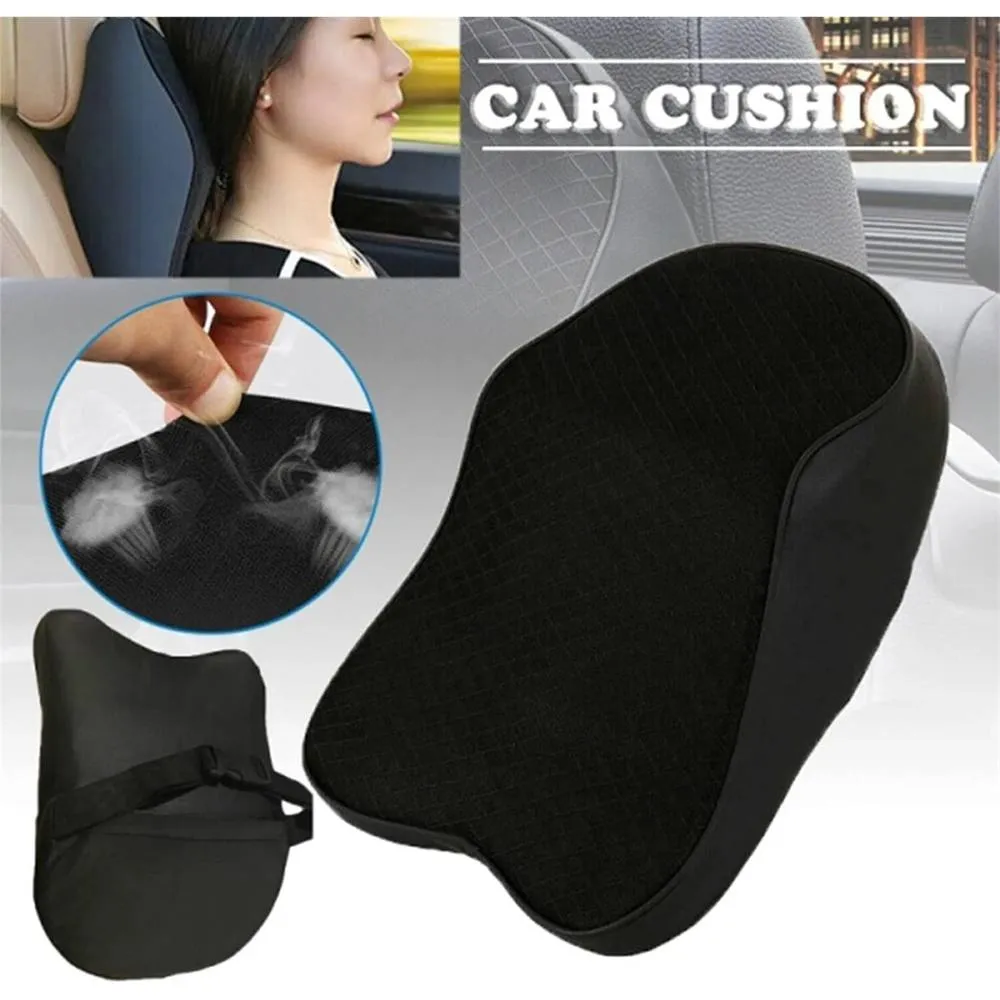 Havendro Breathable Memory Foam Car Neck Support Pillow in Black