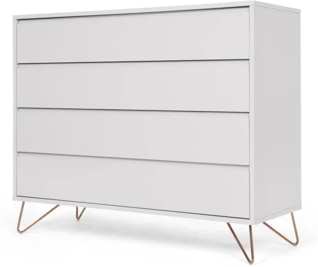 Elona chest of drawers, grey and copper