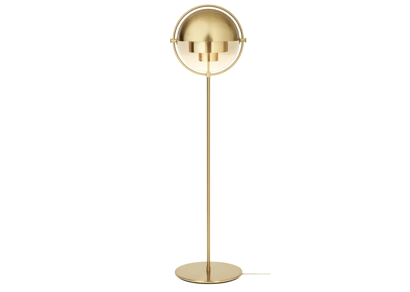 Gubi Multi Lite Floor Lamp Brass Base Brass Shade 1