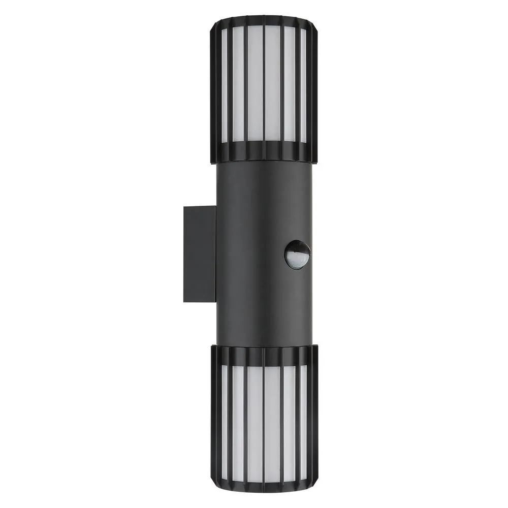 Netlighting Mervin PIR Outdoor Up Down Wall Lamp Matt Anthracite 2x E27 in Grey 2