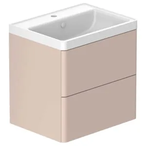 Nexa By VADO Veva Sunset Pink Wall Hung Vanity Unit & Mineral Cast Basin - 600mm