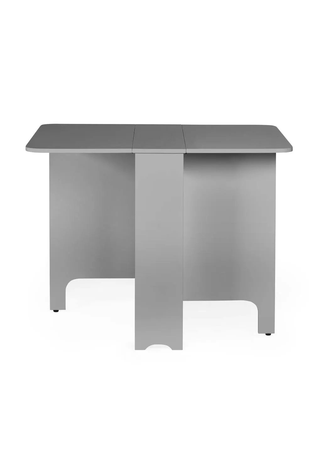 Julian Bowen Gatan 2 Seater Compact Drop Leaf Dining Set with Folding Chairs in Light Grey 4