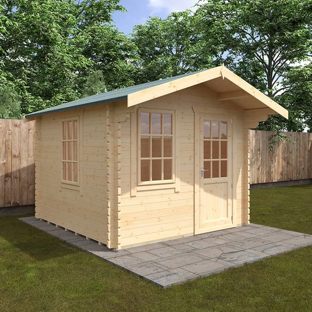 Buttercup Farm 10x10w The Carrington Plus 44mm Cabin - L295 x W295 x H261.6 cm in Natural 2