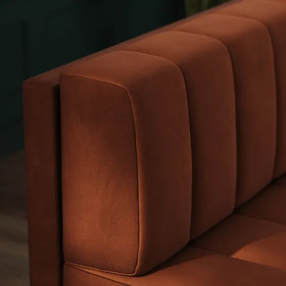 Amali Corner Dining Bench, Matte Plush Velvet 3