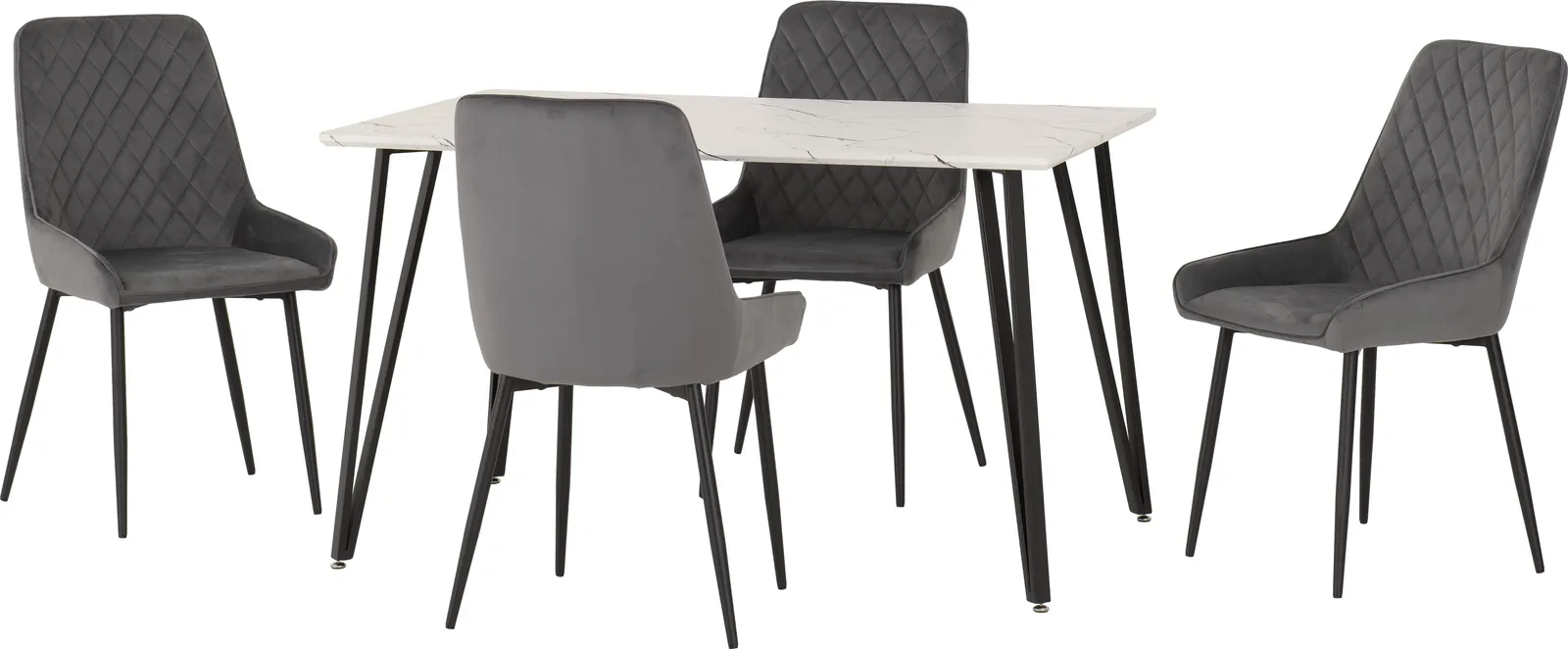 Seconique Marlow & Avery Dining Set in Grey 3