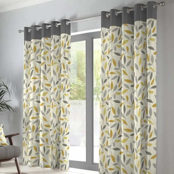 Fusion Beechwood Eyelet Curtains 2