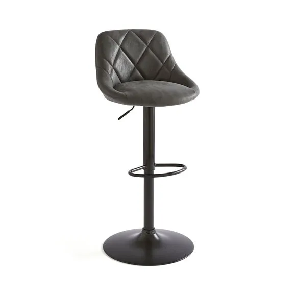 Noah Adjustable Height Barstool, Faux Suede 4