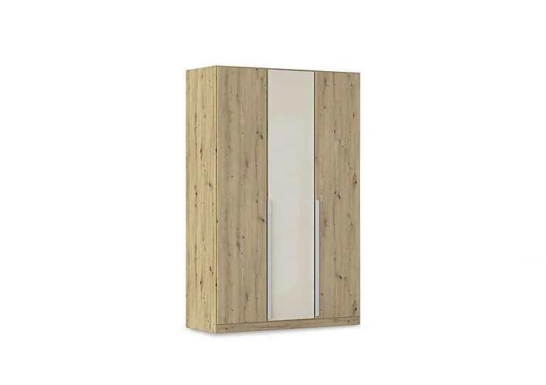 Freja 136cm 3 Door Hinged Decor Wardrobe With Glass Door