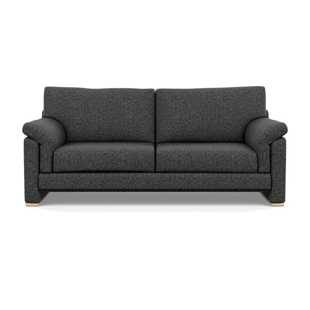 Heal's Paris 3 Seater Sofa Brecon Charcoal Natural Feet