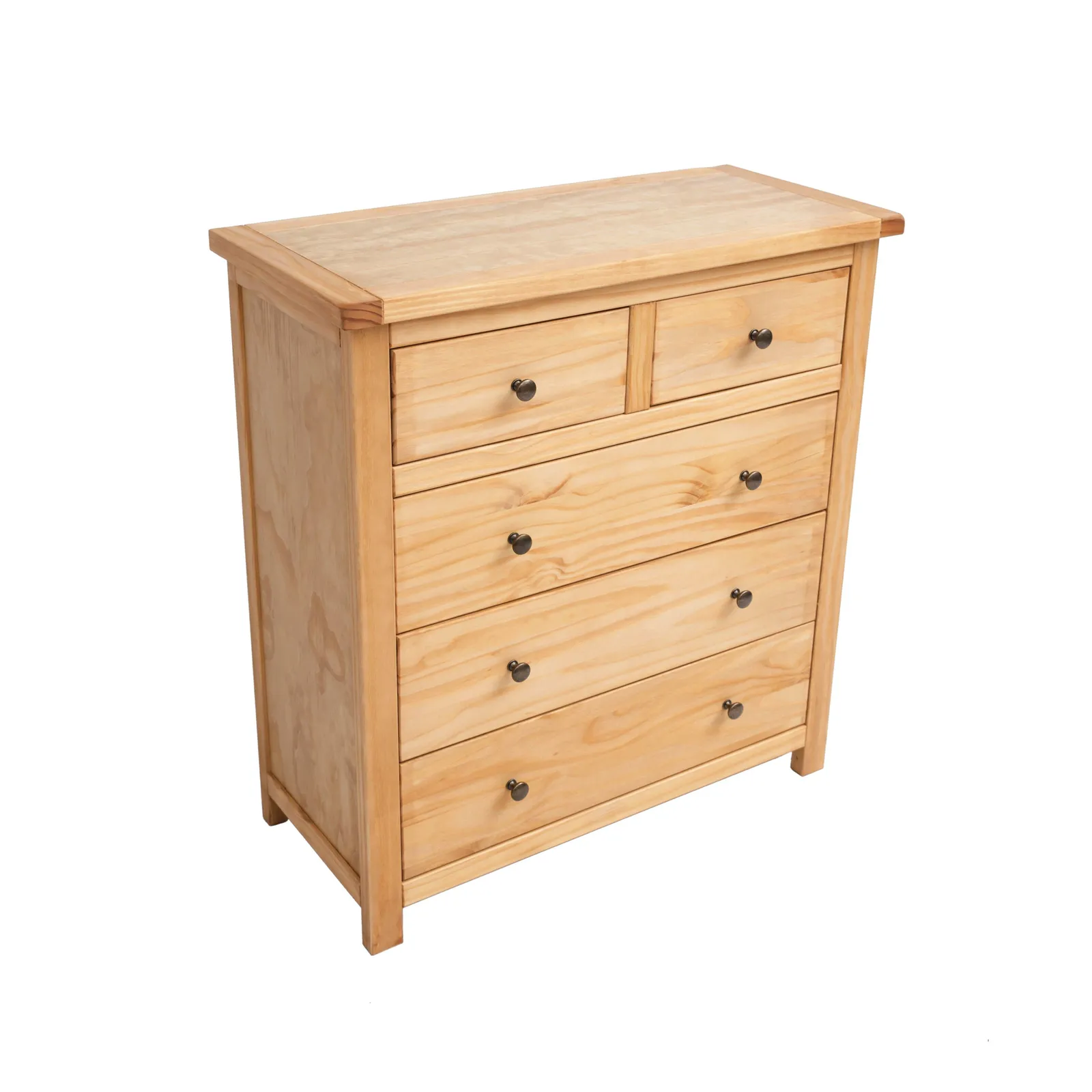 Cabinet Bits Lugo 4 Drawer Chest of Drawers Brass Knob in Light Brown 3