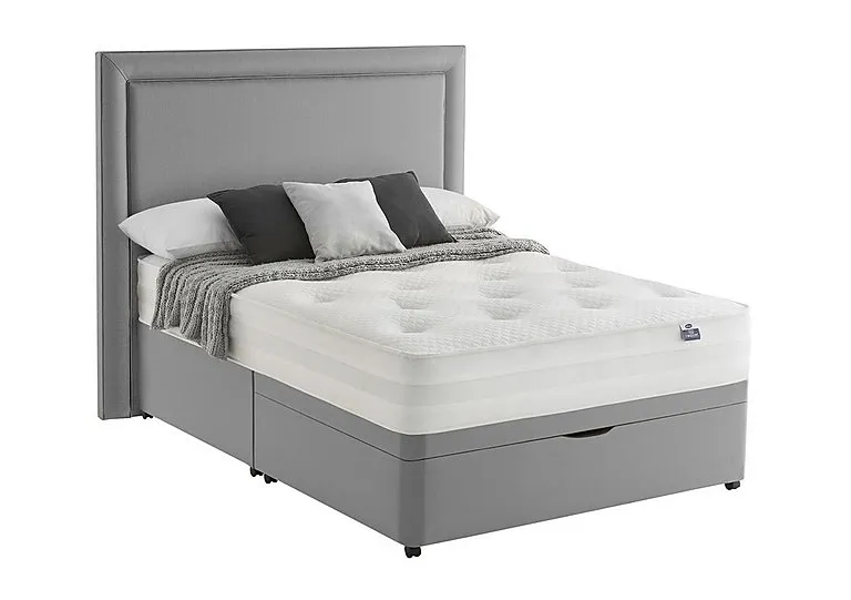 Mirapocket Serenity 1400 Ortho Half Ottoman Divan Set - Double - Slate Grey