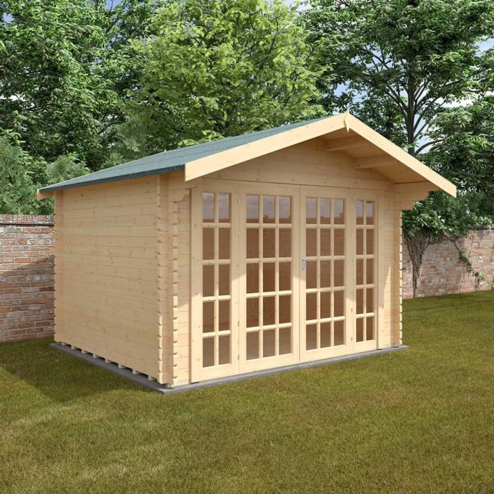 Buttercup Farm 10x12 Balmoral 44mm Cabin - L295 x W355 x H271.9 cm in Natural 2