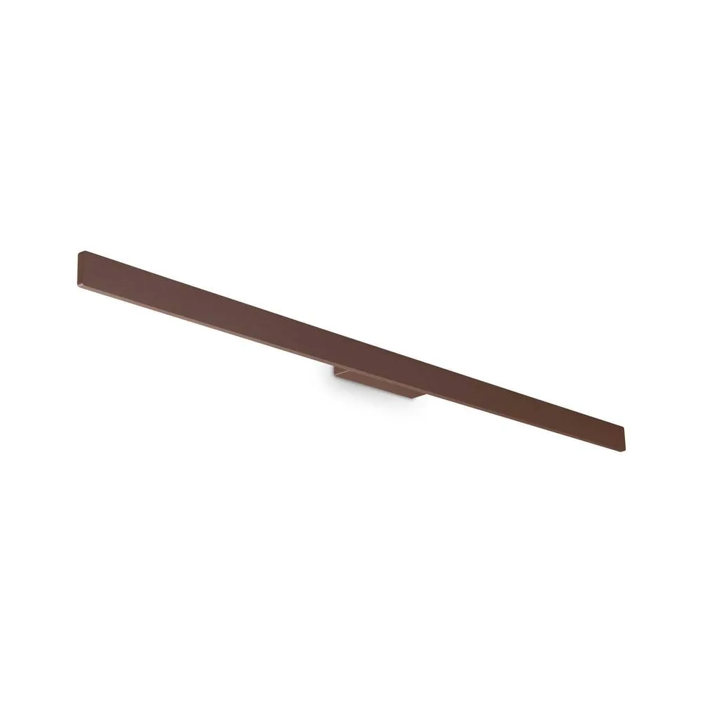 Netlighting Linea Outdoor Flush Wall Lamp Coffee 2600Lm 3000K IP54 in Brown