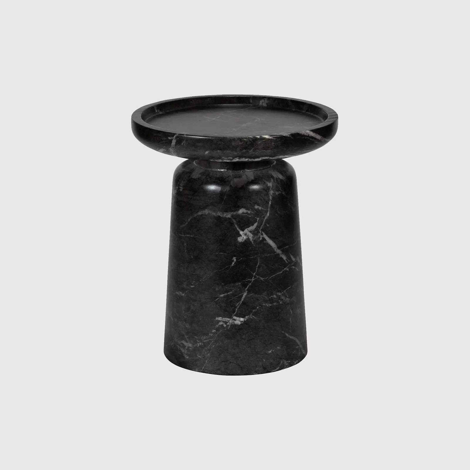 Vento Lamp Table 44X44X53.5 Cm, Round, Black Marble | Barker & Stonehouse