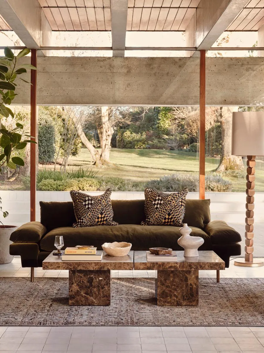 Bristol Sofa, Velvet, Olive