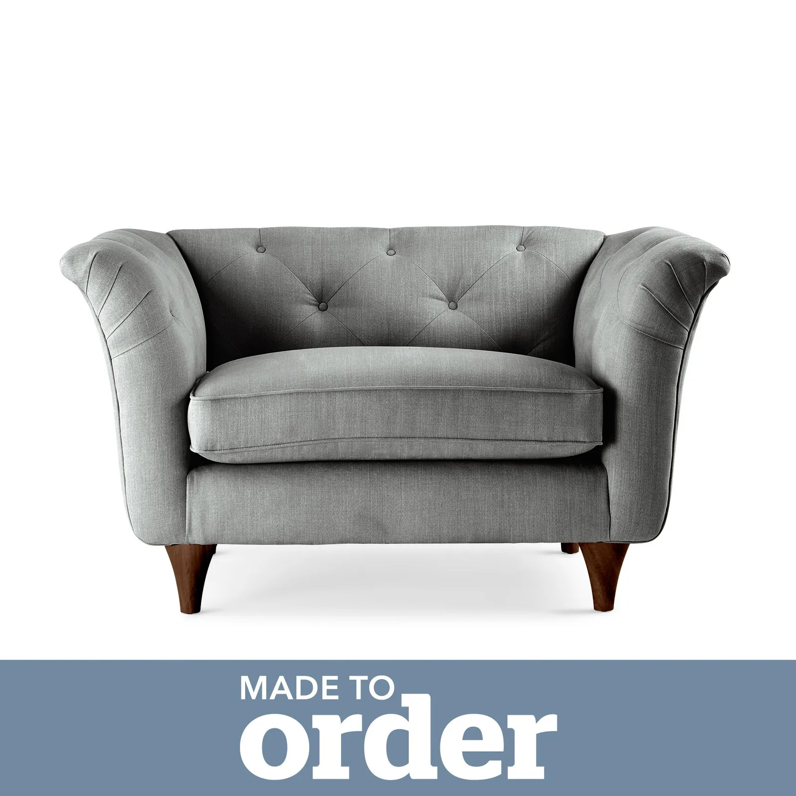 Jaipur Snuggle Chair Brushed Plain Fabric Grey